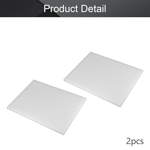 Miniatura 4 de Othmro Hoja de plástico POM blanca de 0.24 x 5.9 x 7.87 pulgadas, 2 piezas, lámina de plástico rígido imprimible y duradero, materiales de bricolaje