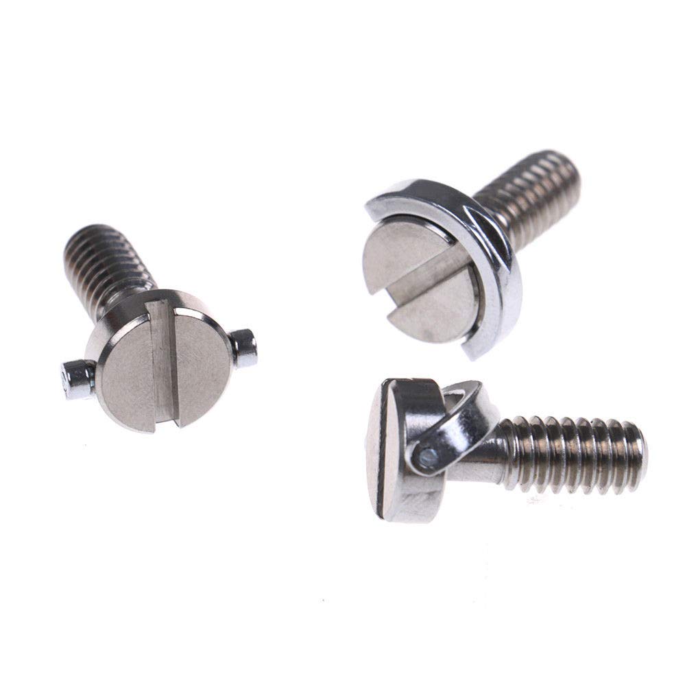 VizGiz 3 Pack 1/4"-20 D Ring Screw Mount Bolts Extra Long 21mm Stainless Steel Quick Release Camera Screws for Canon EOS Nikon Kodak DSLR Camera Mirrorless Camera Tripod Monopod Quick Release Plate image 2