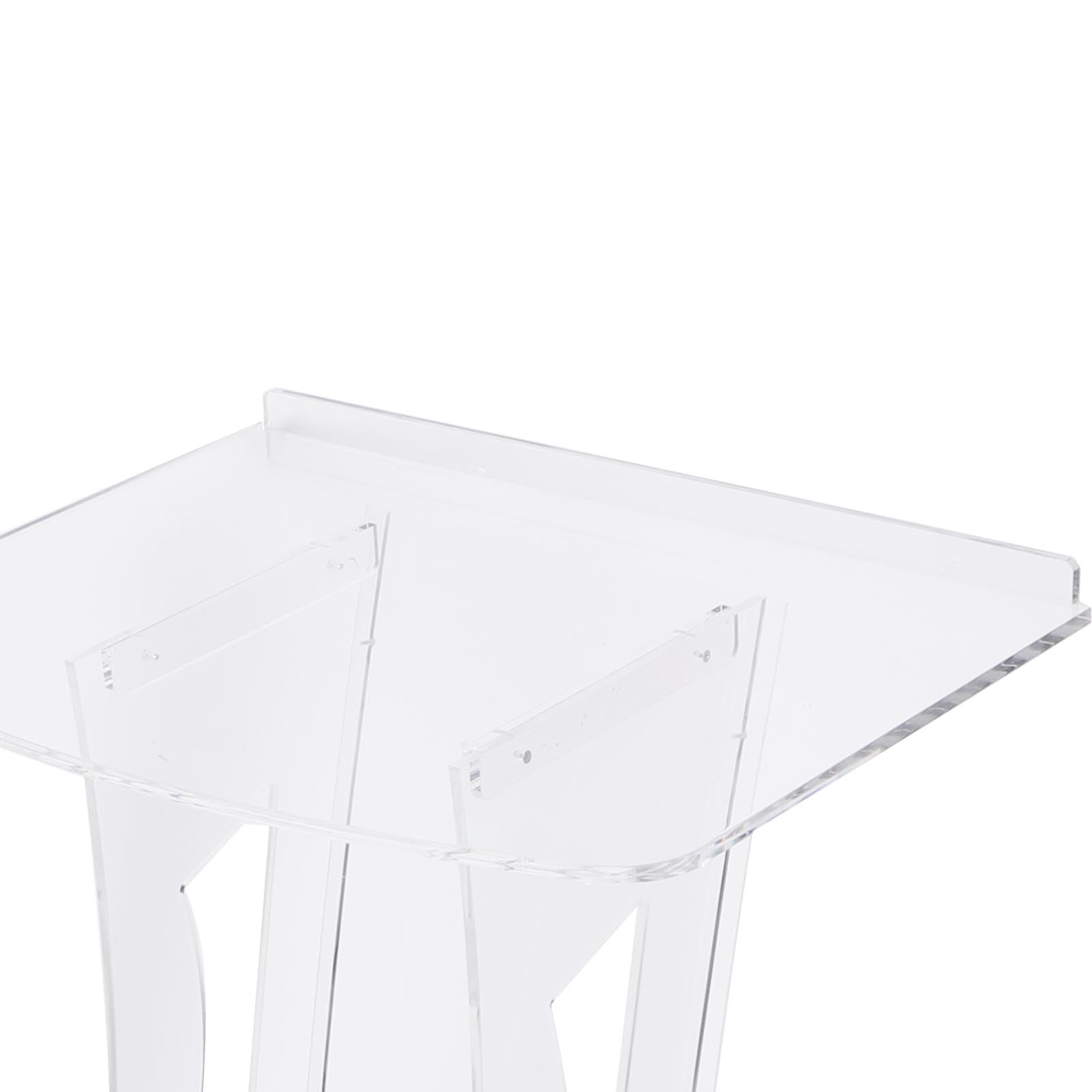 Support de Podium en Acrylique Transparent, Podiums de Présentation Professionnels avec étagère de Rangement, pour églises, Conférences, Mariages, Salles de Classe, Discours