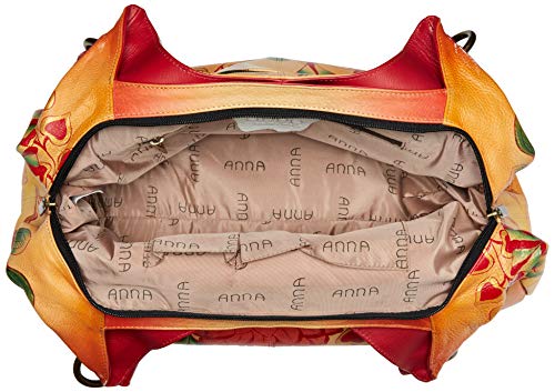 Anna By Anuschka Womens Hobo Ruched Handbag Genuine Leather, Summer Bloom, One Size Us #TOP4