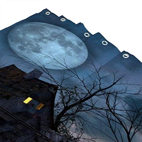 Rideau de douche polyester Halloween lavable avec 12 crochets en C 66x72 cm - 3