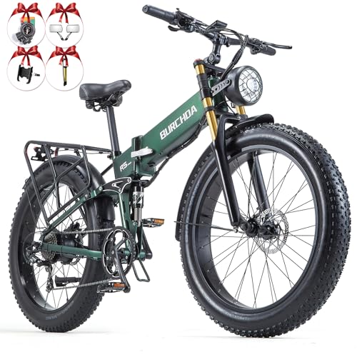 DAMSON 1000W Foldable Electric Bike Ebike for Adult 48V 20AH Removable Battery 26