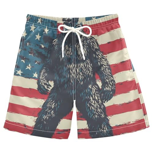 Boys Beach Board Shorts Monster Wild America Swim Trunk Teen Swimwear