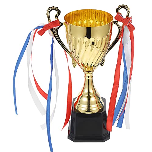 Gold Trophy Cup Grande troféu para torneios esportivos, informações personalizadas podem ser adicion