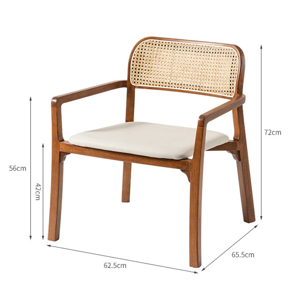 Single Wicker Chair, Indoor Rattan Upholstered Lounge Seat