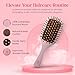 Air Beauty Wooden Paddle Hair Brush - Professional Detangler With Nylon Bristles For Growth And Scalp Massage - Anti-Frizz Design For All