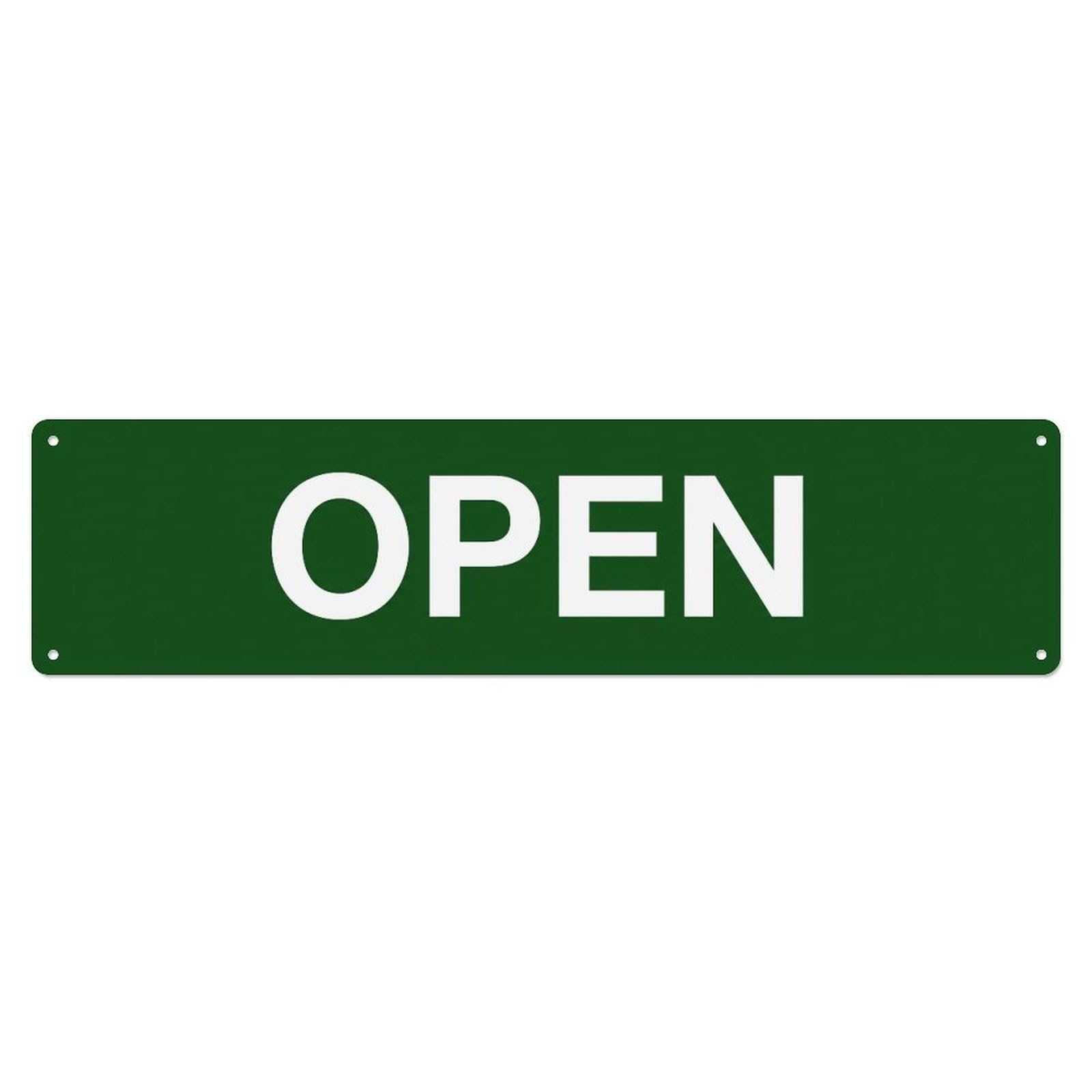 Metal Tin Sign Open Welcome Business Hours