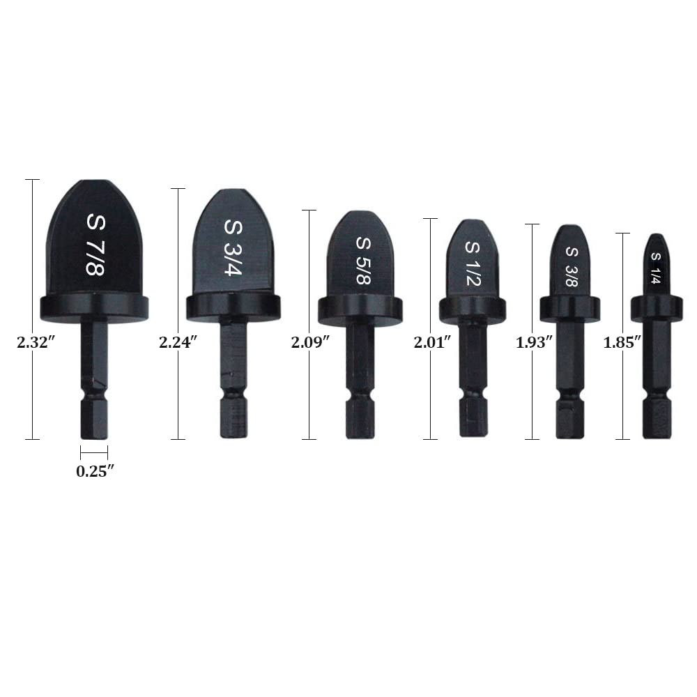 YUEWO HVAC Repairing Set Air Conditioner Copper Tube Expander Swaging Tool Manual Copper Pipe Swage Too Expander Drill Bit Soft Copper tubing Tool bit with 1/4''? 3/8''?1/2''? 5/8''?3/4''?7/8'' Bits