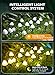 Solar Mushroom Garden Lights for Outside, 20 LED 32.8FT Solar Pathway Lights Outdoor Waterproof for Fence with 8 Lighting Modes for Patio Yard Decorative