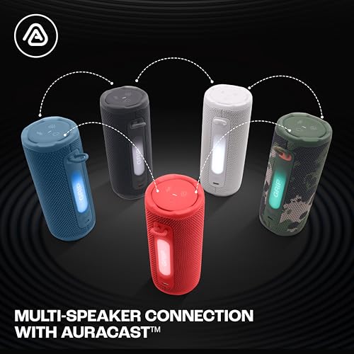 Image of JBL Grip Wireless Portable Bluetooth Speaker, JBL Pro Sound with AI Sound Boost, IP68 Waterproof /Dustproof, Ambient Light, Upto 14H Playtime, Auracast Multi-Speaker Connection, Squad