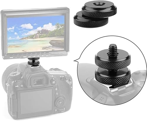 Miniatura 3 de Paquete de 5 tuercas de pulgar 14-20 hembra tornillo perilla moleteada bloqueo tuerca adaptador de montaje espaciador para zapata caliente de 14