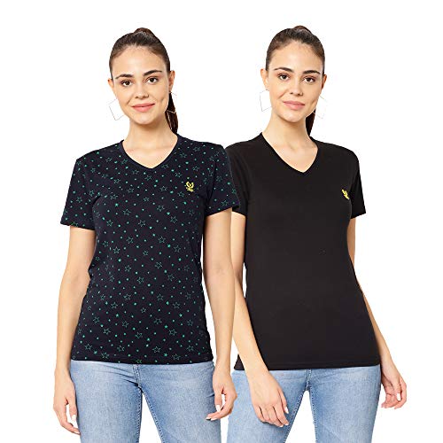 Image of Mack Jonney Regular Fit Women Tshirts(Pack of 2-MACK632565)