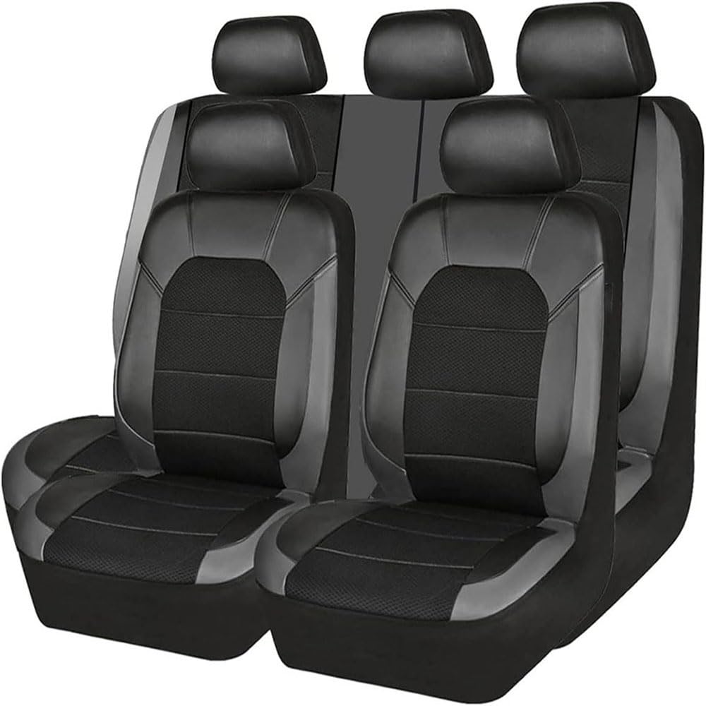Liminfacai A/Black-Grey Liminfci 9 Pcs Cr Set Covers For Nissn Qshqi (J10) 1. Gen 2008 2009 2010 2011 2012 2013,Uto Full Set Front Nd Rer Interior Wterproof Lether Ccessories Nonslip,