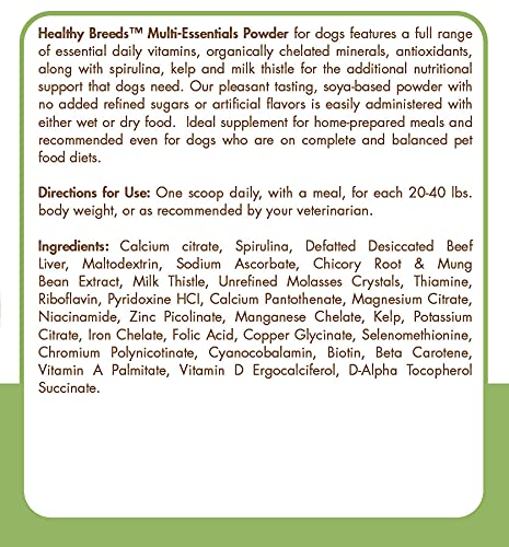 Image of Healthy Breeds Cocker Spaniel Multi-Essentials Powder for Dogs - an Ideal Supplement of Vitamins, Minerals & Antioxidants for Your Dog - 8 oz