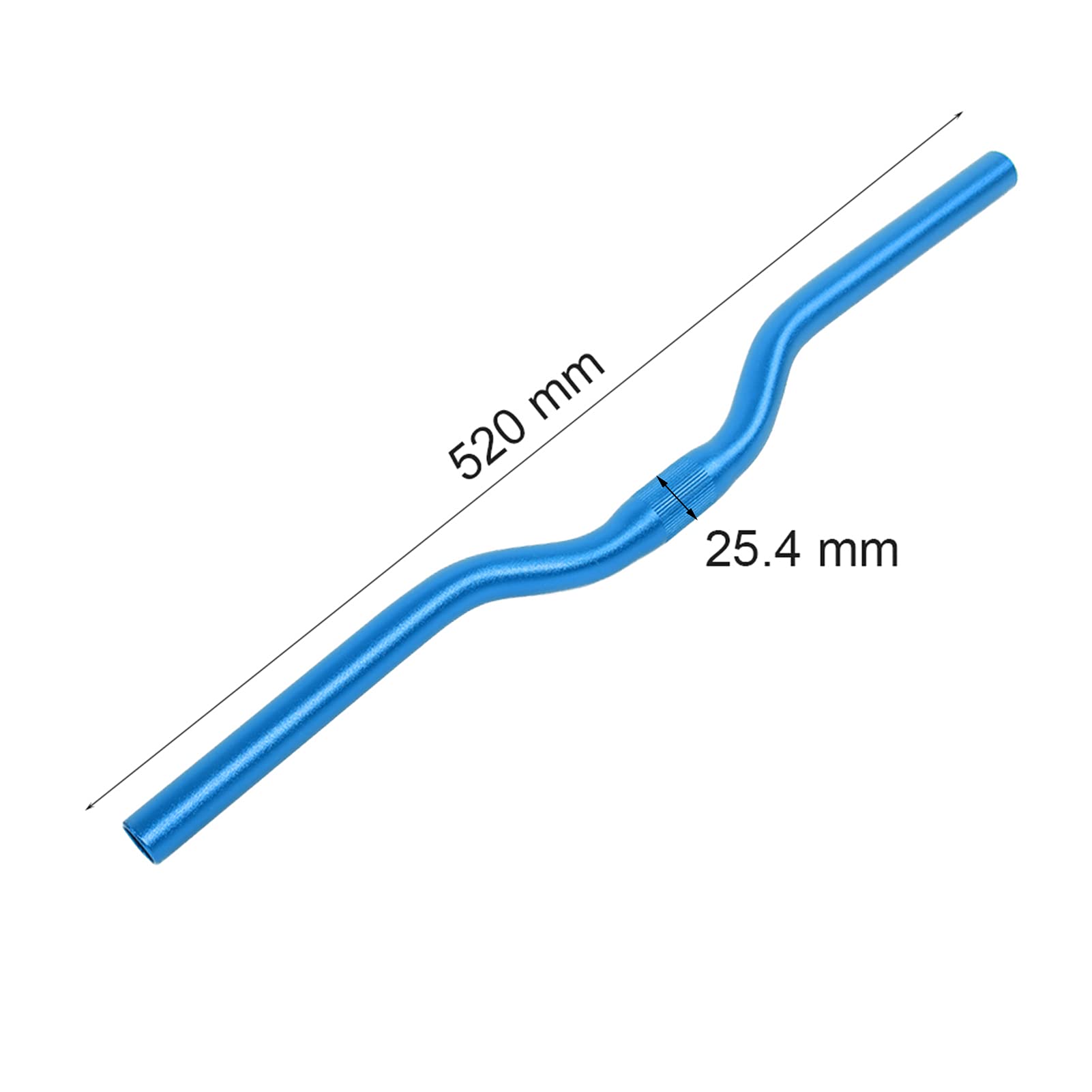 Keenso Manubrio Per Bici In Lega Di Alluminio, 25.4x520 Mm, Per Mountain Bike - Colore Argento