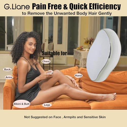 G.Liane Crystal Hair Eraser,Upgraded Painless Crystal Hair Remover,Effective Nano Glass Hair Removal Device and Skin Exfoliation,Body Epilator for Women and Men(Silver) - Image 4