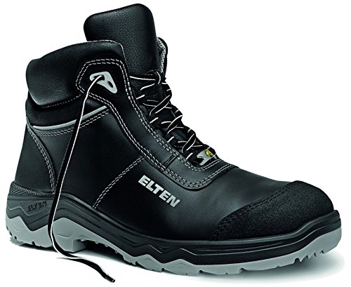 Preisvergleich Produktbild ELTEN Leroy Mid ESD S3 Herren Sicherheitsschuhe, Arbeitsschuhe, Sicherheitsschnürstiefel, Zertifiziert nach EN ISO 20345 : S3, Stahlkappe (Schwarz), EU 43