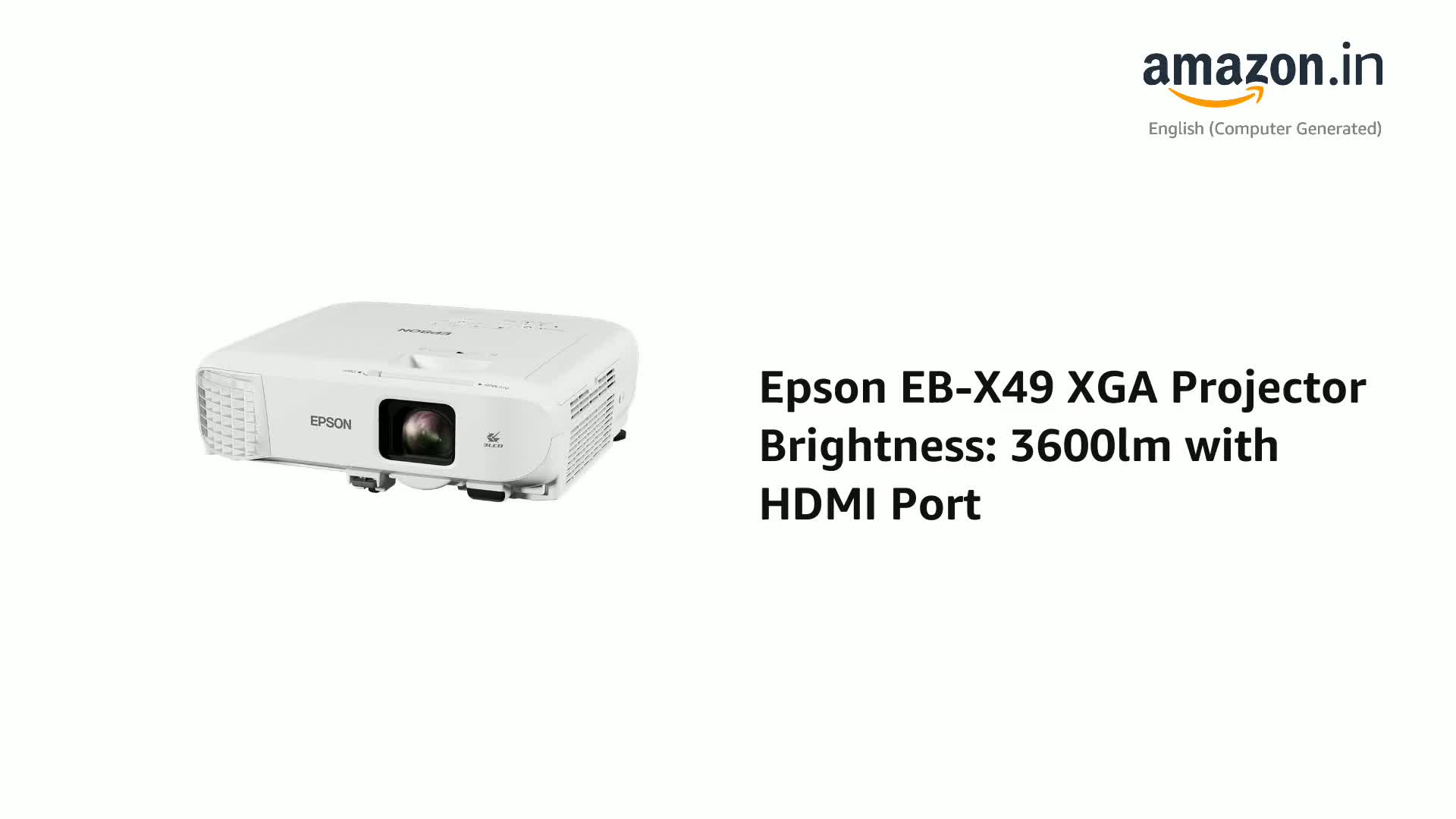 Epson EB-X49 Projecteur 3LCD XGA