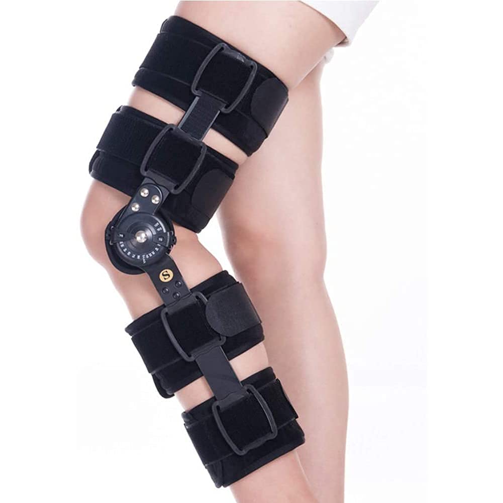Rodillera con bisagras, rodillera Op para estabilización de recuperación Estabilizador de soporte ortopédico ajustable Soporte de fijación de rodilla ajustable Soporte de órtesis de rodilla para fr