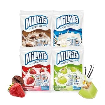 Milkita Milk Candy Bundle 4-Pack 25 Ct/Bag + Bites 12-Pack