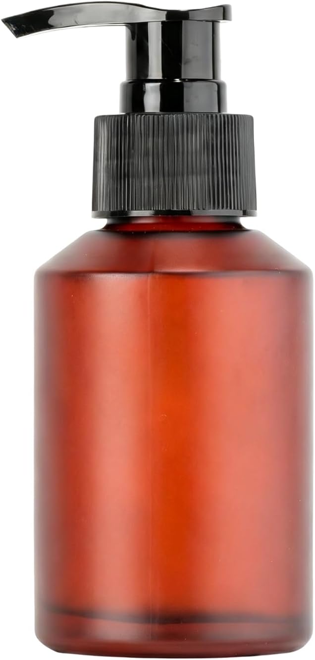 200ml Glass Soap Dispenser Lotion Pump Bottle Refillable Liquid Hand Soap Dispenser Dish Soap Dispenser Cosmetic Containers Bottle for Essential Oil Shampoo Body Wash(Red)