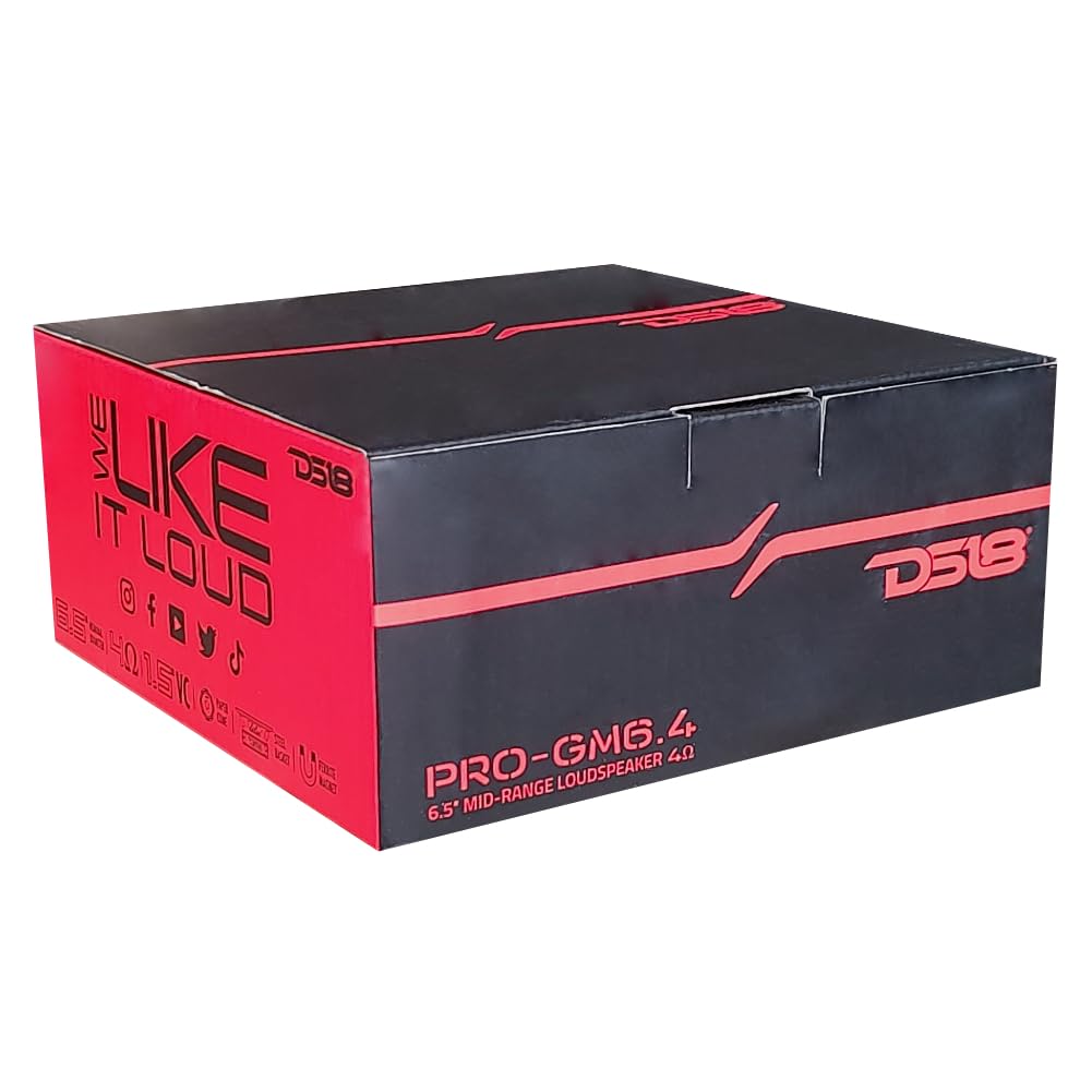 1 MIDRANGE DS 18 PRO-GM6.4 głośnik 16,5 cm, 165 mm, średnica 6,5", 140 W RMS i 480 W maks., 4 omy, czułość 92 dB, do samochodów, 1 szt