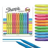 Sharpie Pocket Highlighters, Chisel Tip, Assorted Colors, 12-Count