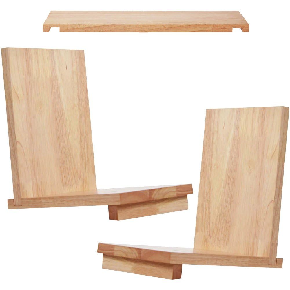 Sujetalibros de estantería de madera para evitar caídas de libros en mesa