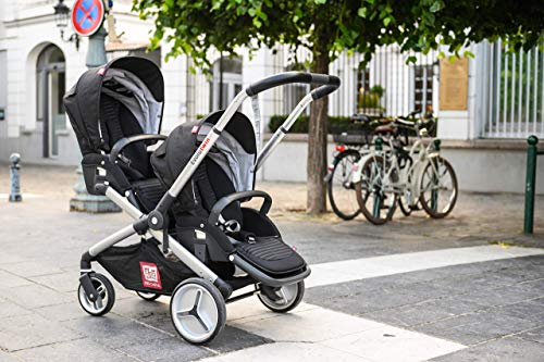 Red Castle - Kinderwagen Evolutwin, 2 Plätze, Schwarz