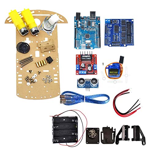 New Avoidance Tracking Motor Smart Robot Car Chassis Kit Speed Encoder Battery Box 2WD Ultrasonic Module kit image 4