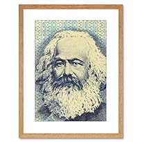 The Art Stop Painting Political Karl Marx BANKNOTE Design Communism Framed Print F97X4897