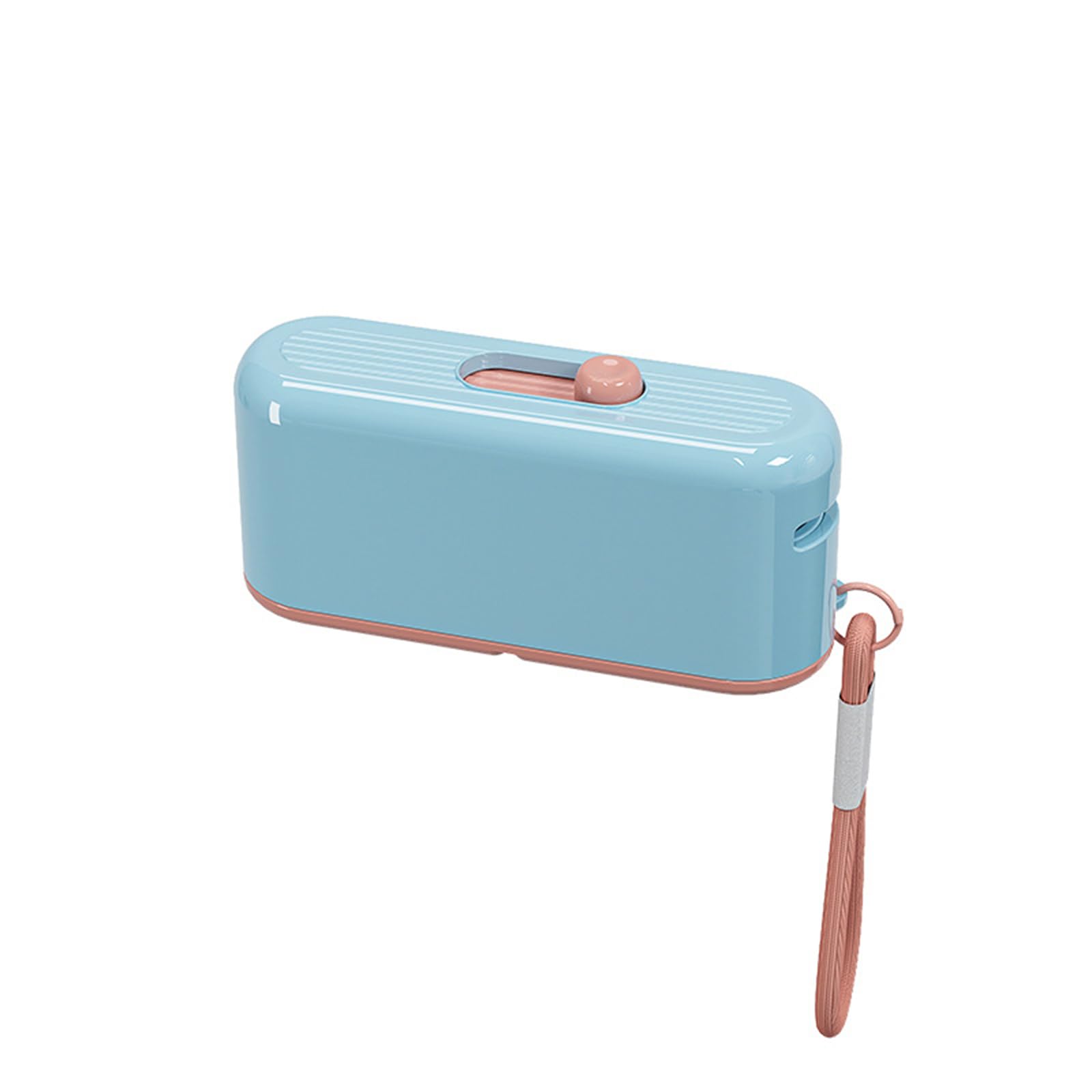 YAMSLAM Portable Floss Dispenser Automatic Ejectable Floss Organizer Oral Care Press-on Disposable Flossing Sticks Refillable Storage Box
