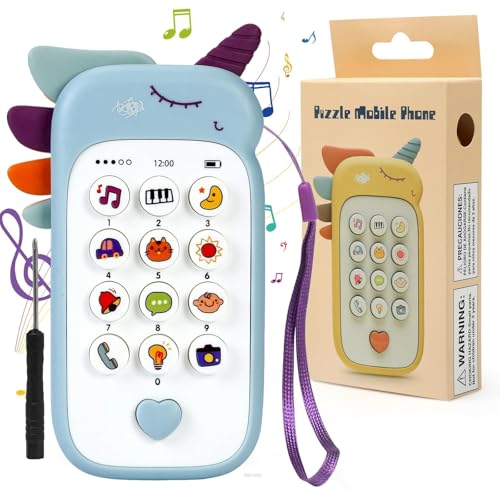 JoyJoyful Juguetes Musical Bebes 6-12 Meses, Juguetes Movil Niños 1 Años, Juguete de Teléfono Niñas Niños, Juguete Aprender Hablar Electrónica, Regalo Bebe Canciones Sonidos Luces Intermitentes (rosa)