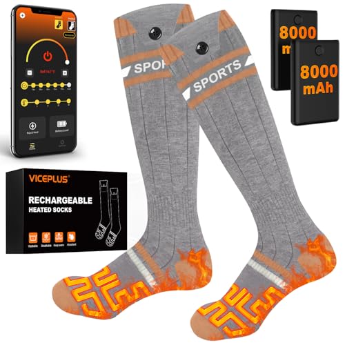 Heated socks with app control and 8000mAh battery