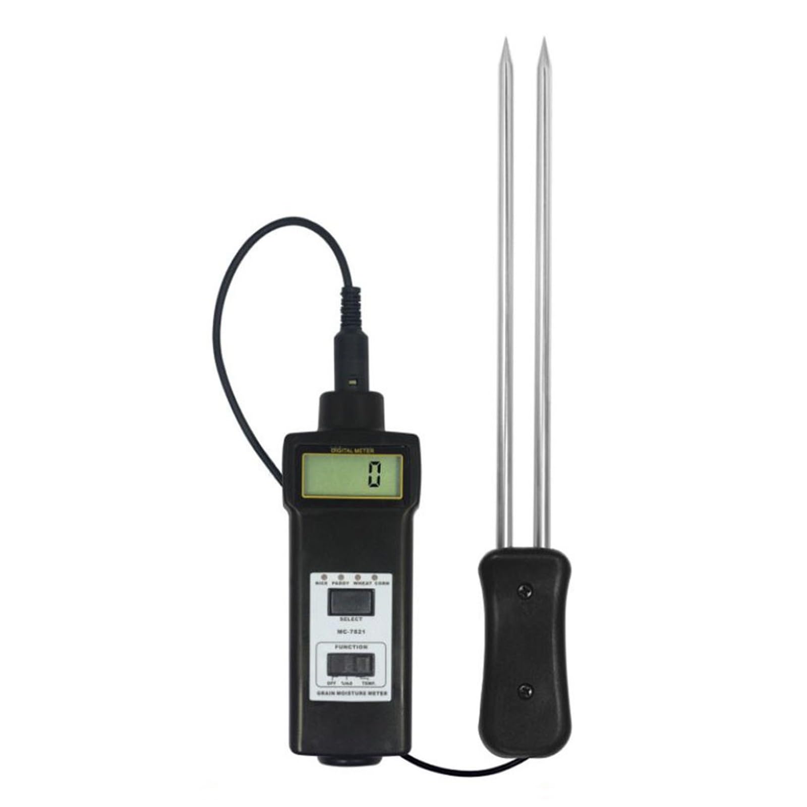 CVFRDD Moisture Meter Handheld Wheat Moisture Meter, Sorghum, Measuring Range 5-35%, Accuracy 0.5