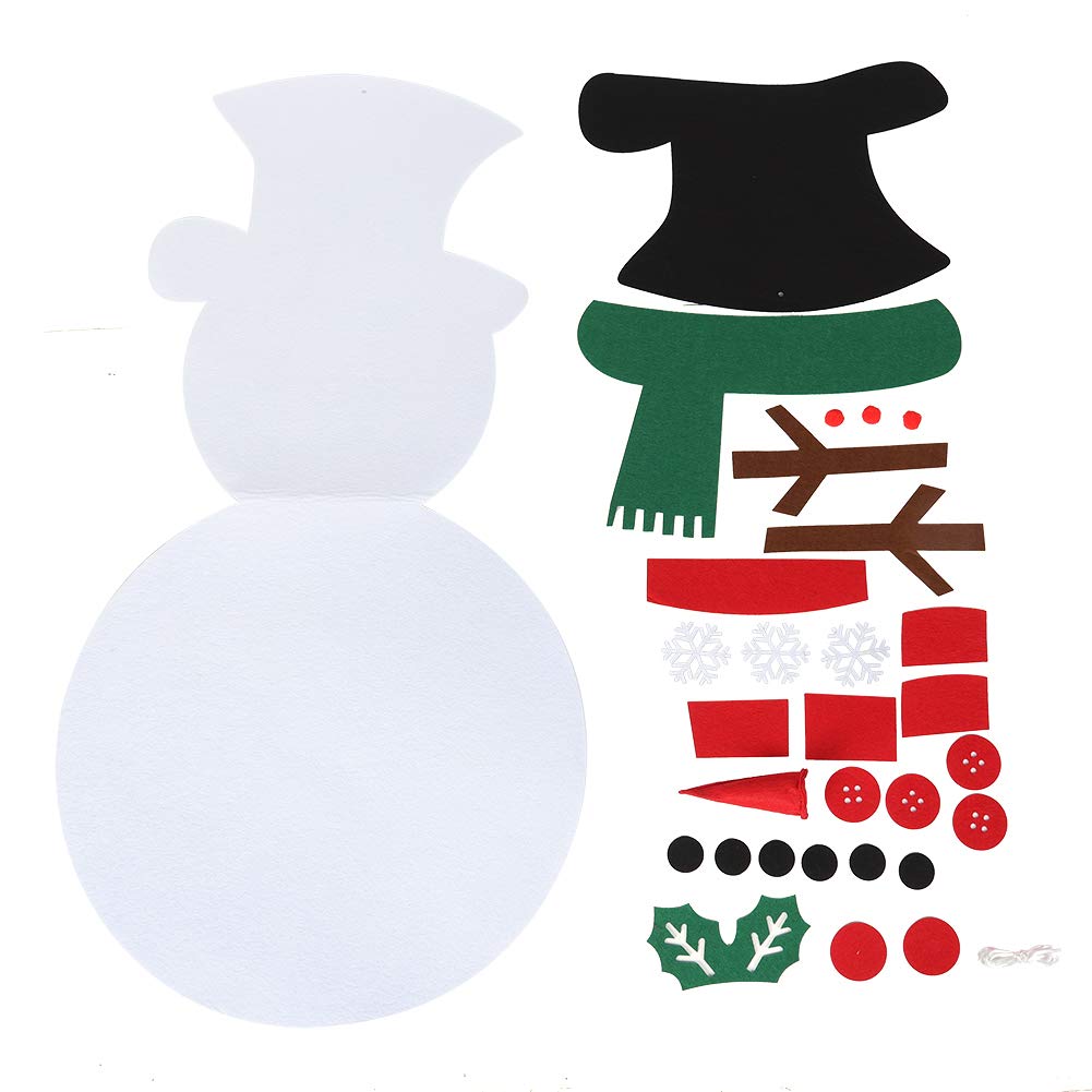 Sapin De Noël En Feutre à Décorer (102cm) Avec 26 Ornements Amovibles - Kit DIY Pour Enfants - Décoration Murale Ou De Porte
