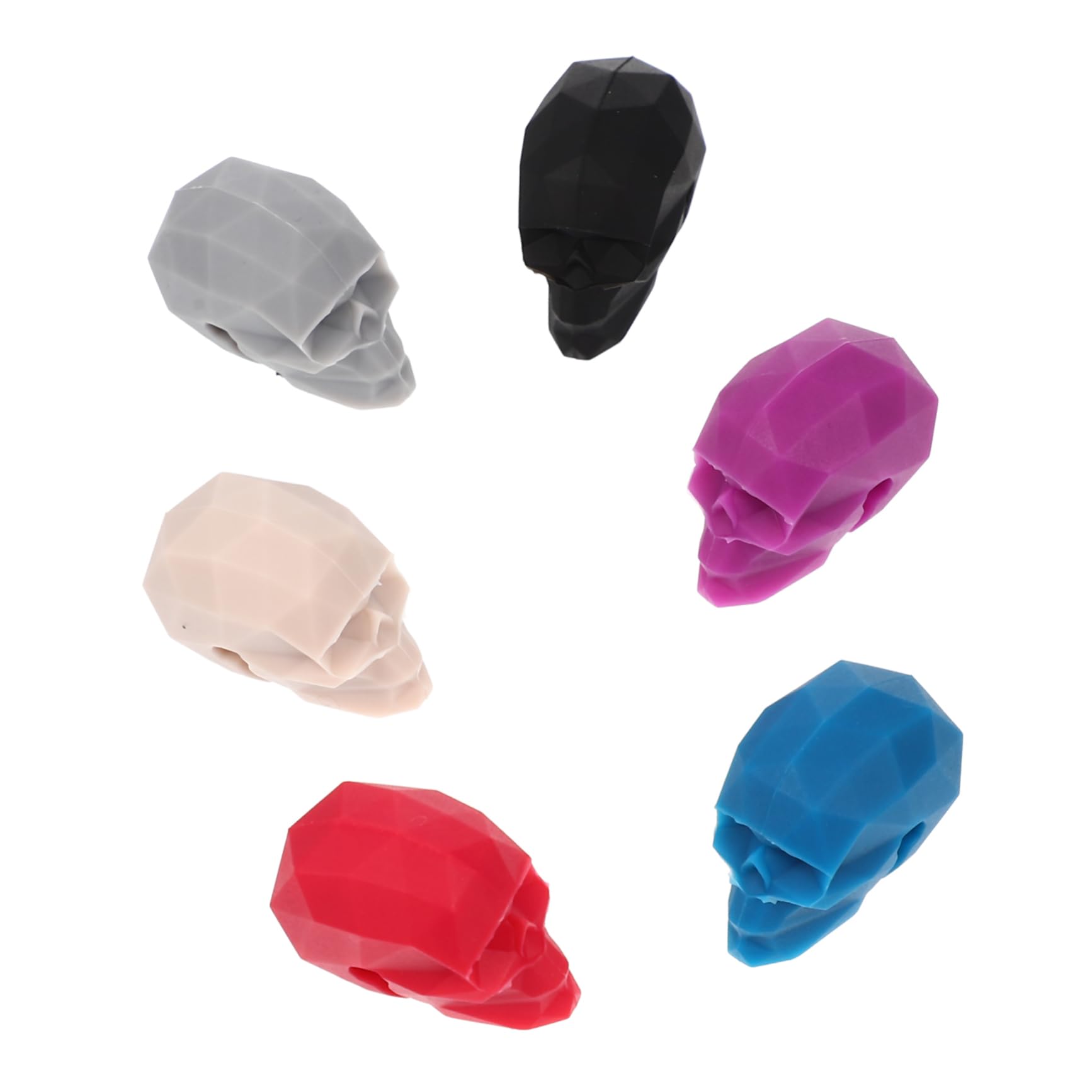 Cabilock 6pcs Wine Glass Label Drink Tag Decoration Halloween Markers Funny Name Skull-shaped Cup Markers Decorative Wine Small Party Square Red Charm Tags Drink Shape