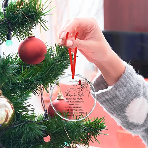 Sieral Memorial Christmas Ornament Sympathy Keepsake Gift For Loss Of Loved One Crystal Bereavement Cardinal Spiritual Remembrance Condolence Those We Love Don't Go Away Pendant Sign, Black #TOP5