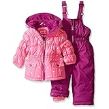Pink Platinum Baby Girls' Infant Foil Star Printed Snowsuit