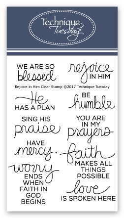 Rejoice in Him Clear Stamps | Stamps Christian | Clear Rubber Stamps | Photopolymer Stamps | Card Making Supplies