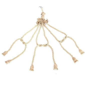 EXCLUZO Lamp Base, DIY Pendant Lamp Base, Durable E27 Hemp Rope Holder, Home Room Decor