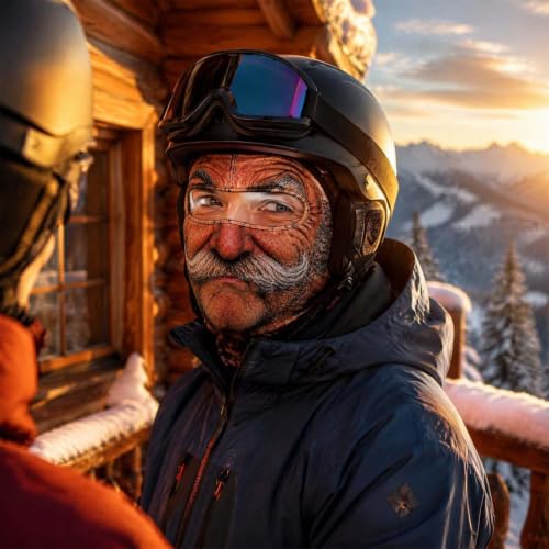 Funny Old Man Ski Mask Balaclava, Realistic Full Face Cover for Men Women - image 6
