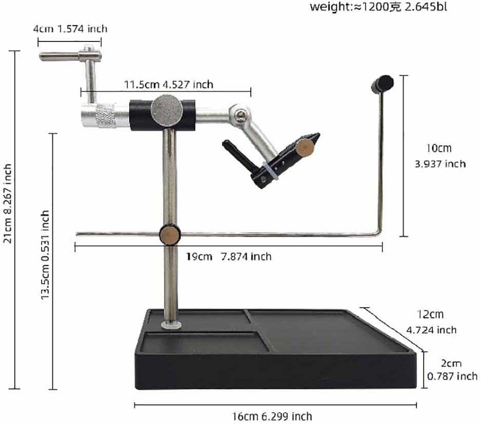 Fly Tying Vise Pedestal Base, 360 Rotary Fishing Flies Tying Tool Bobbin Thread Holder Flies Lure Making Accessories