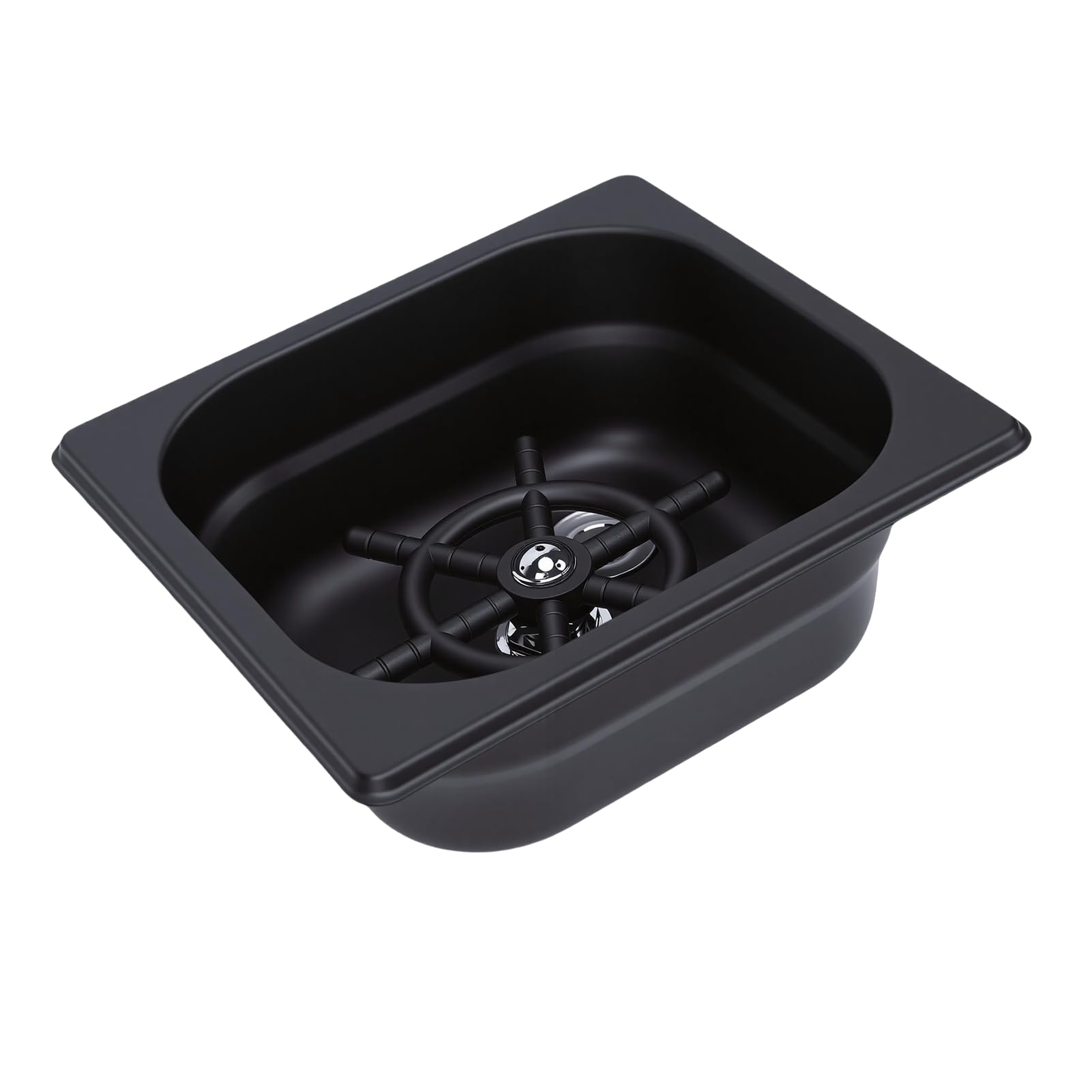 HEEPDD Sciacquatrice per Brocche, Lavabicchieri da Banco in Acciaio Inossidabile, Lavatazzine Efficiente per e Bar Forniture per caffè e tè (BLACK)