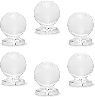 Vista 11 de MroMax 6 pomos pequeños de acrílico con mango de diamante de 0.748 in de diámetro transparente brillante en forma de diamante para joyero, estuche