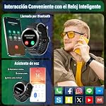 Montre militaire intelligente pour les hommes (Réponse / faire des appels), 1.39 "HD écran tactile Fitness Tracker avec le taux de sommeil / coeur / Moniteur d'oxygène Blood, 110+ Modes sportifs, IP68 Smartwatch étanche pour iPhone Android, Noir