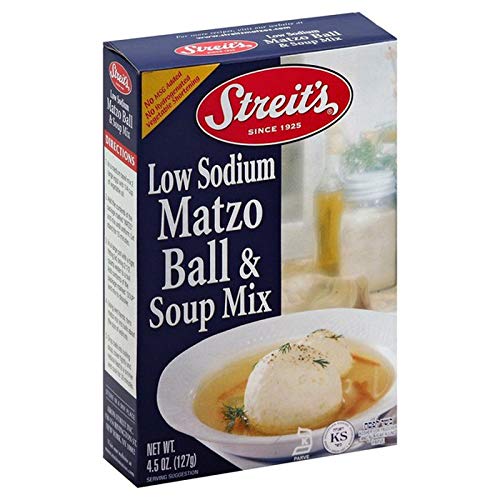 Streit's Low Sodium Matzo Ball and Soup Mix, Kosher Certified, 4.5 Oz (3-Pack)