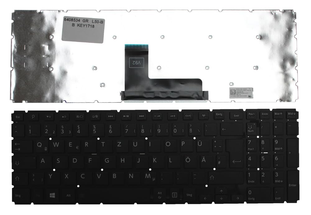 Clavier Allemande Noir pour Toshiba Satellite L50-B-15F - 2