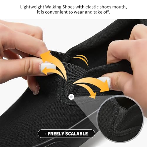 Women's Slip on Shoes Canvas Sneakers Loafers Non Slip Shoes Low Top Casual Shoes4