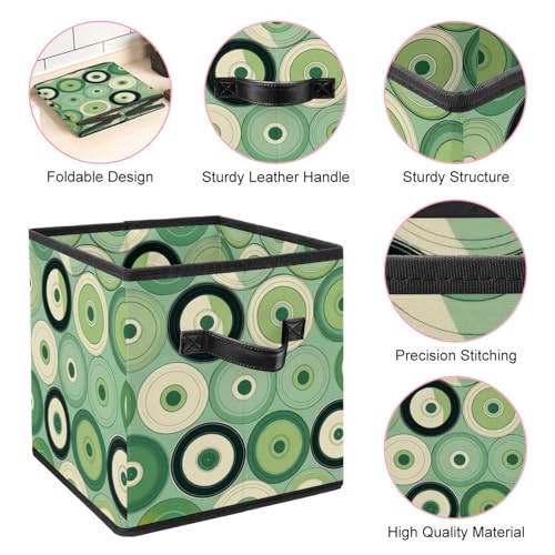 Cube de rangement durable avec poignées cuir pour la maison - 5